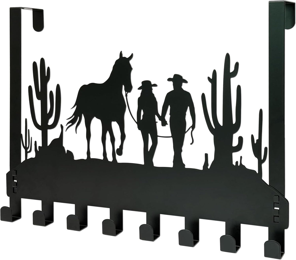 Cowboy Over the Door Hook Hanger,8 Decorative Towel Rack Organizer