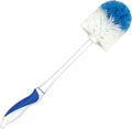 Rocky Mountain Goods Heavy Duty Round Toilet Brush - Sturdy Handle for Thorough Cleaning - All Plastic Construction Won't Rust - Ergonomic Handle - 15" Length - 3" Wide Head