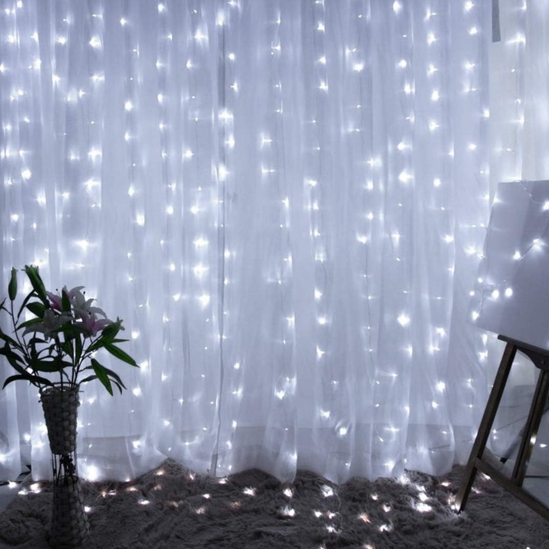 TORCHSTAR 9.8FT × 9.8FT Window Curtain Light, Pure White