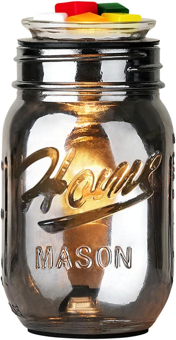Pluggable Fragrance Warmer- Decorative Plug-in for Warming Scented Candle Wax Melts and Tarts or Essential Oils (Black)