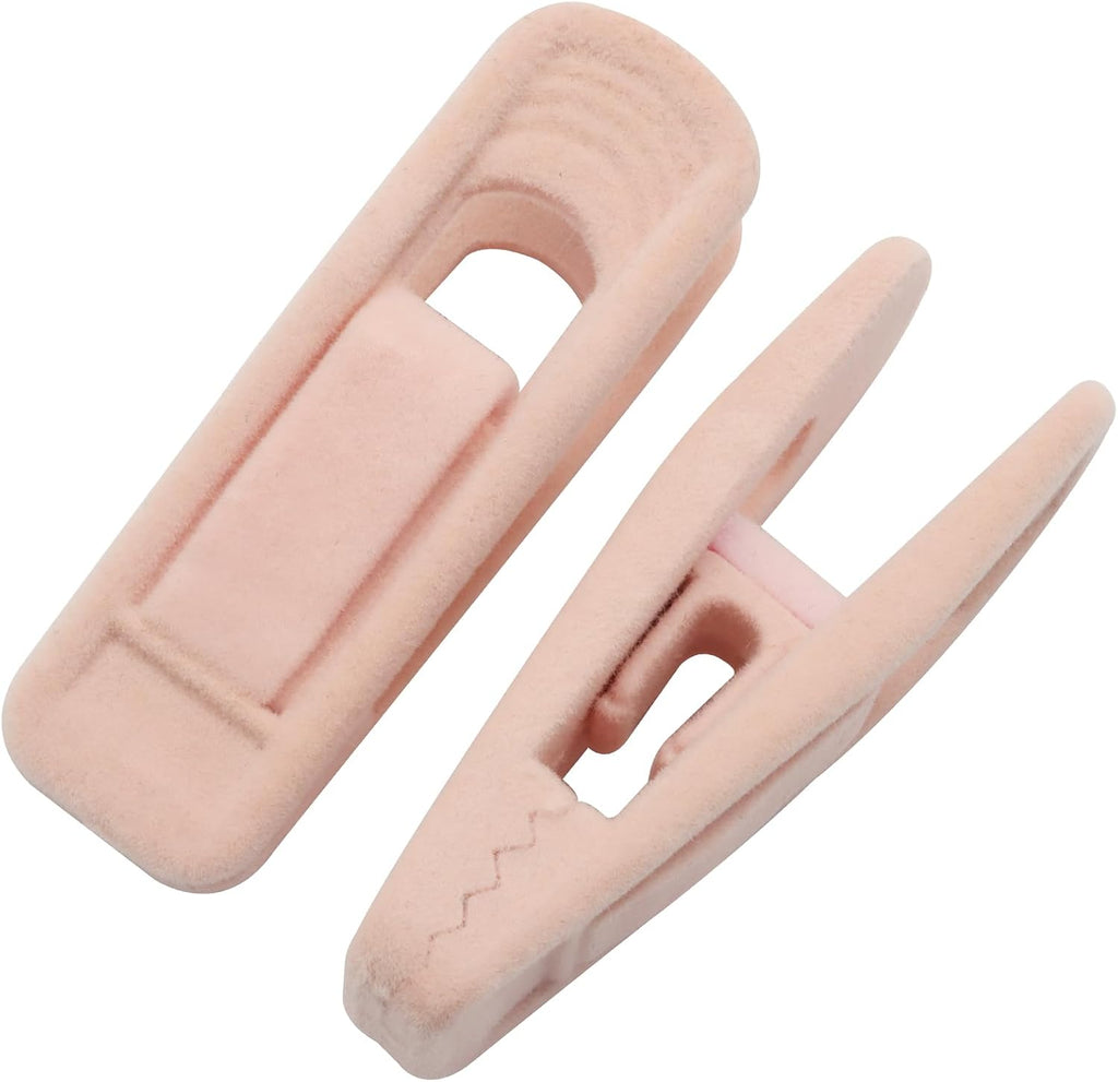 Velvet Hanger Clips, 40 PCS, Light Pink