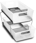 madesmart Two Tier Organizer with Dividers, Frost