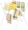Extra Large Clothes Drying Rack Foldable Clothing Drying Rack 33" W x 37" H x 27.5" D, Space-Saving Portable Laundry Drying Rack for Outdoor & Indoor, White