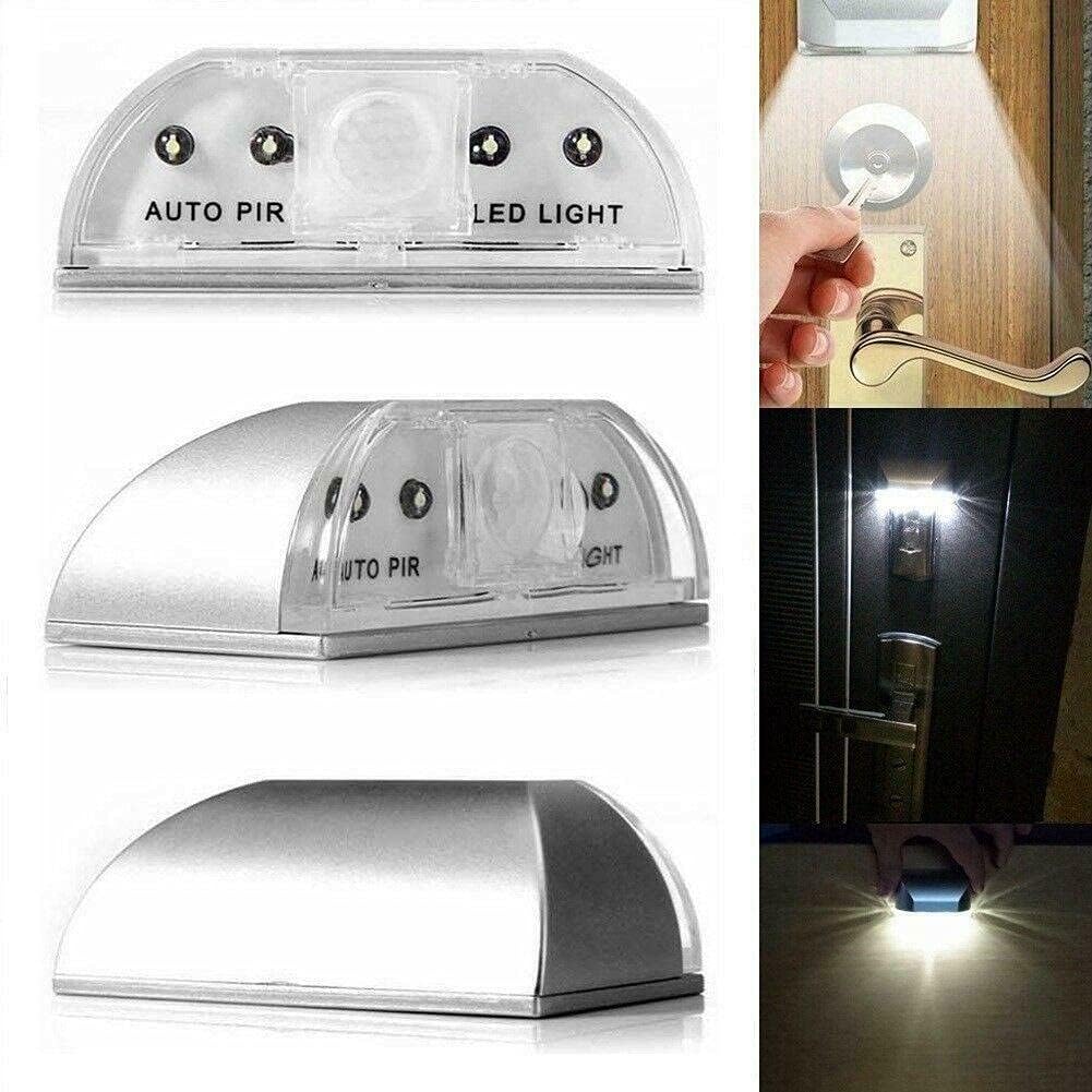 LENMO Keyhole Light Lamp Battery Operated PIR Infrared IR Wireless Auto Sensor Motion Detector Door Keyhole with 4 LED Bulbs Light Lamp Tap Lights LED Night Light for Key Hole/Door Lock