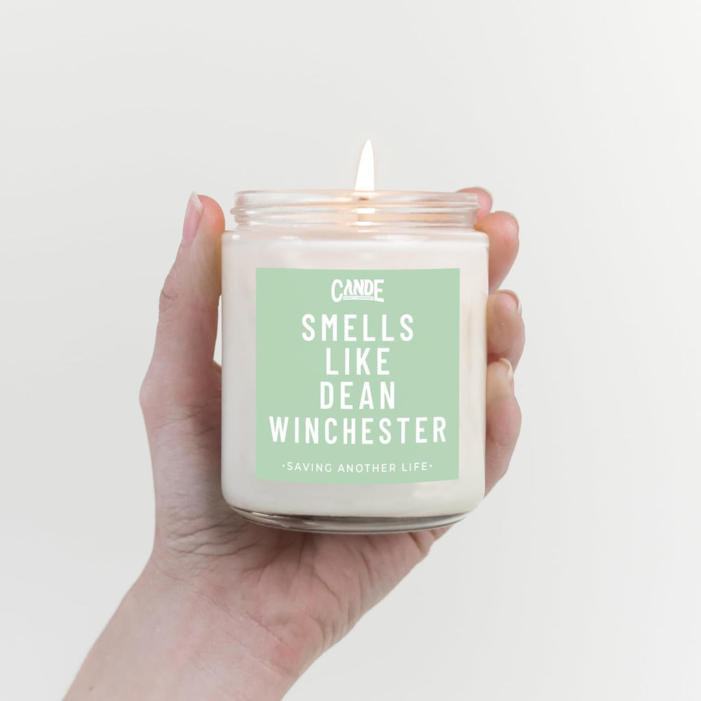 CE Craft - Smells Like Dean Winchester Scented Candle - Flannel Musk All-Natural Soy Wax Jar Candle - Gift for Her, Supernatural Fan, 8 oz