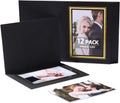 4x6 Photo Folder, Black Cardboard Picture Frame, Vertical Paper Photo Frame Cards Pack of 12