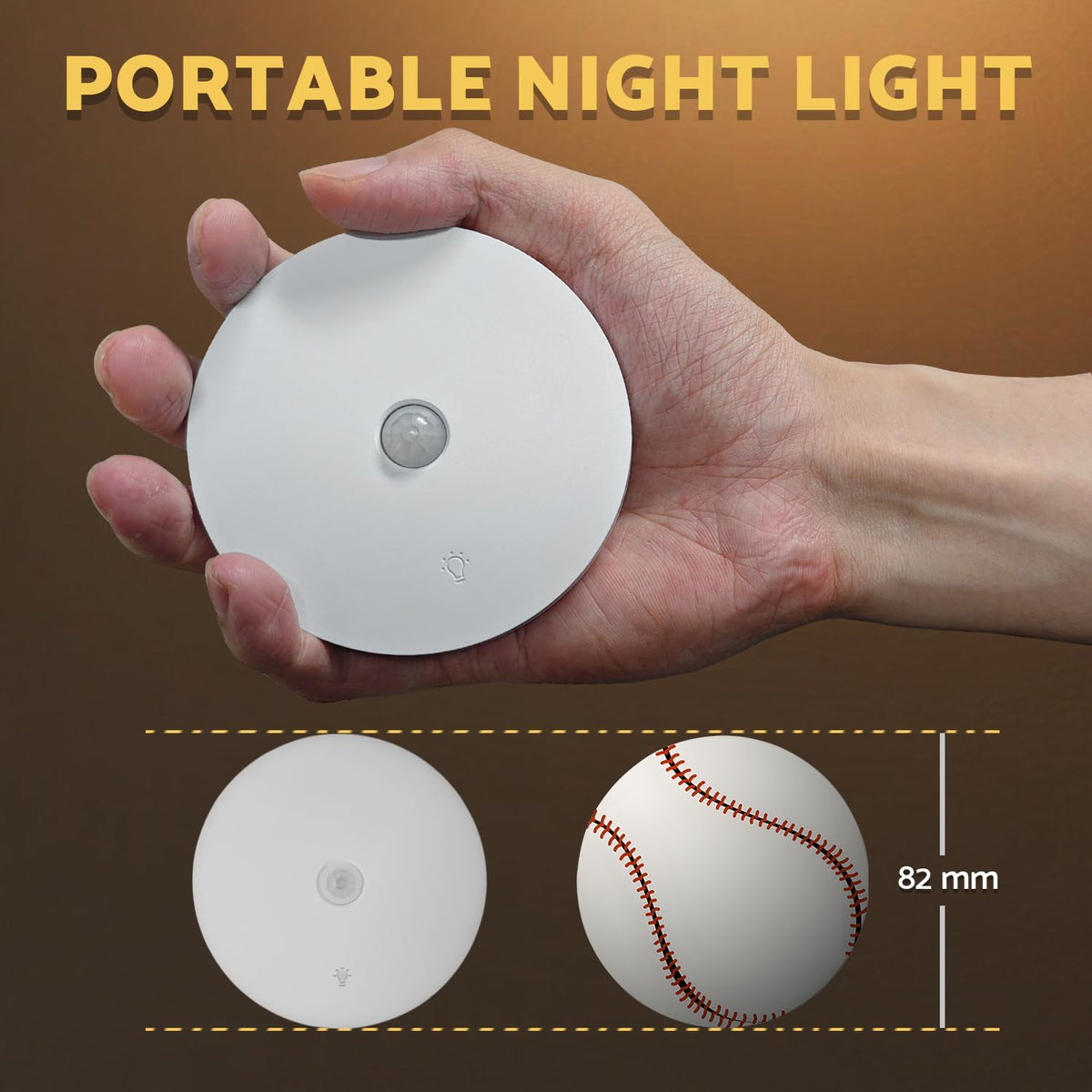 DAZZY DOT Battery Powered Night Light, 4 Pack Motion Sensor Light Indoor