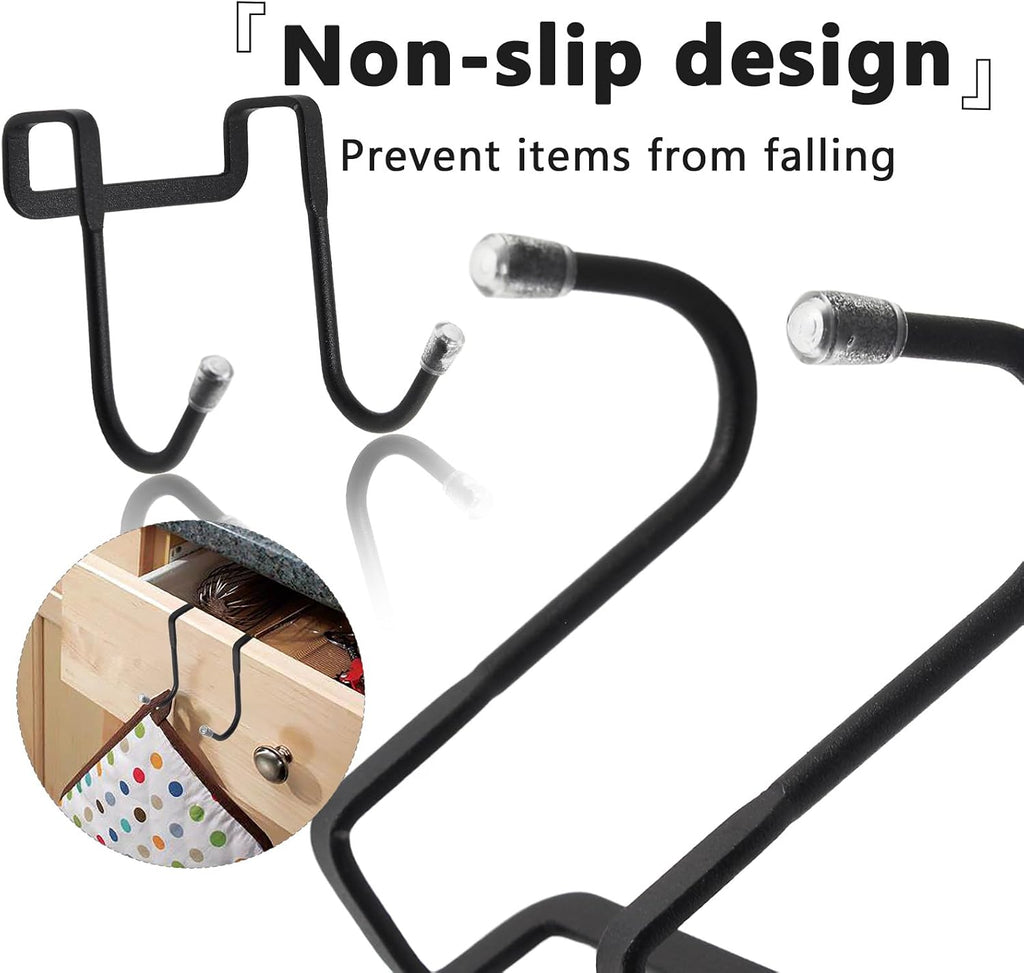 8 Pcs Over Cabinet Door Hooks, Black