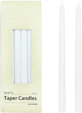 Zest Candle 12-Piece Taper Candles, 12-Inch, White