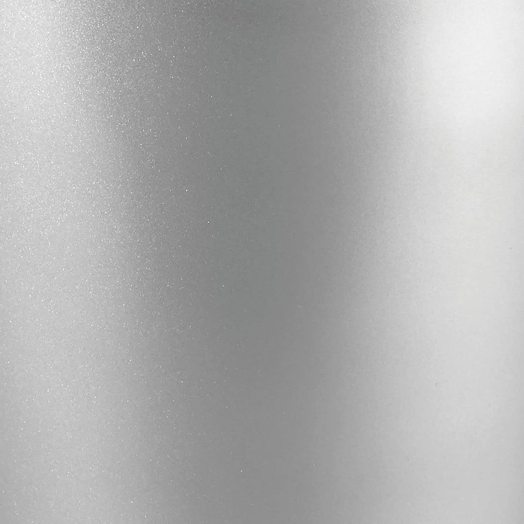 mDesign Round Plastic Bathroom Garbage Can, 1.25 Gallon Wastebasket, Garbage Bin, Trash Can for Bathroom, Bedroom, and Kids Room - Small Trash Can - Fyfe Collection - Silver