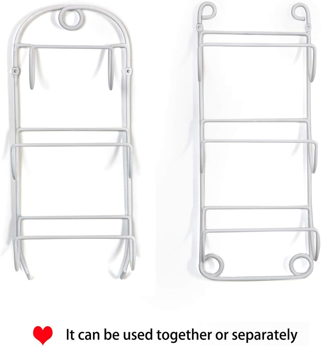 Towel Racks for Bathroom Wall Mounted Metal Wine Rack Towel Shelf Towel Holder for Bath White