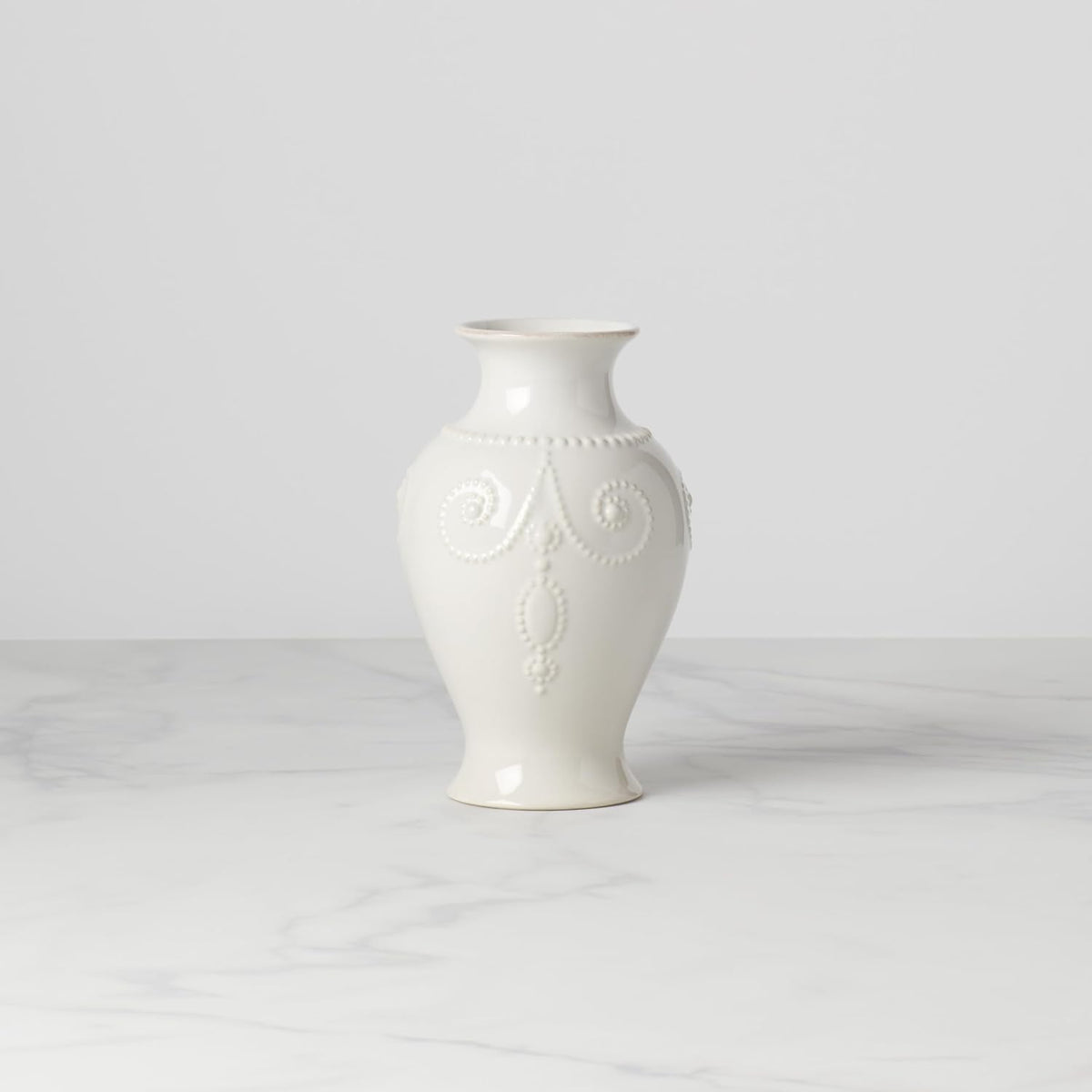 Lenox French Perle White Stoneware Flower Vase