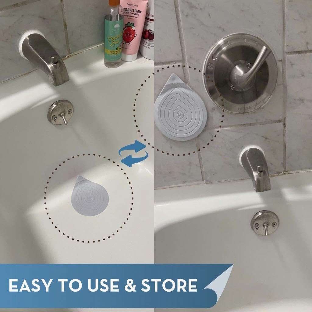 Drain Hair Catcher & Stopper Combo – Tub ShowerRing + StopRing Set for Bathtub & Sink | Stainless Steel Strainer + Silicone Drain Plug | Clog-Free, Universal Fit (Gray, 2 Pack)