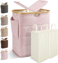 MIZATTO 2 Section Laundry Hamper with Lid, 140L Quilted Puffer Basket