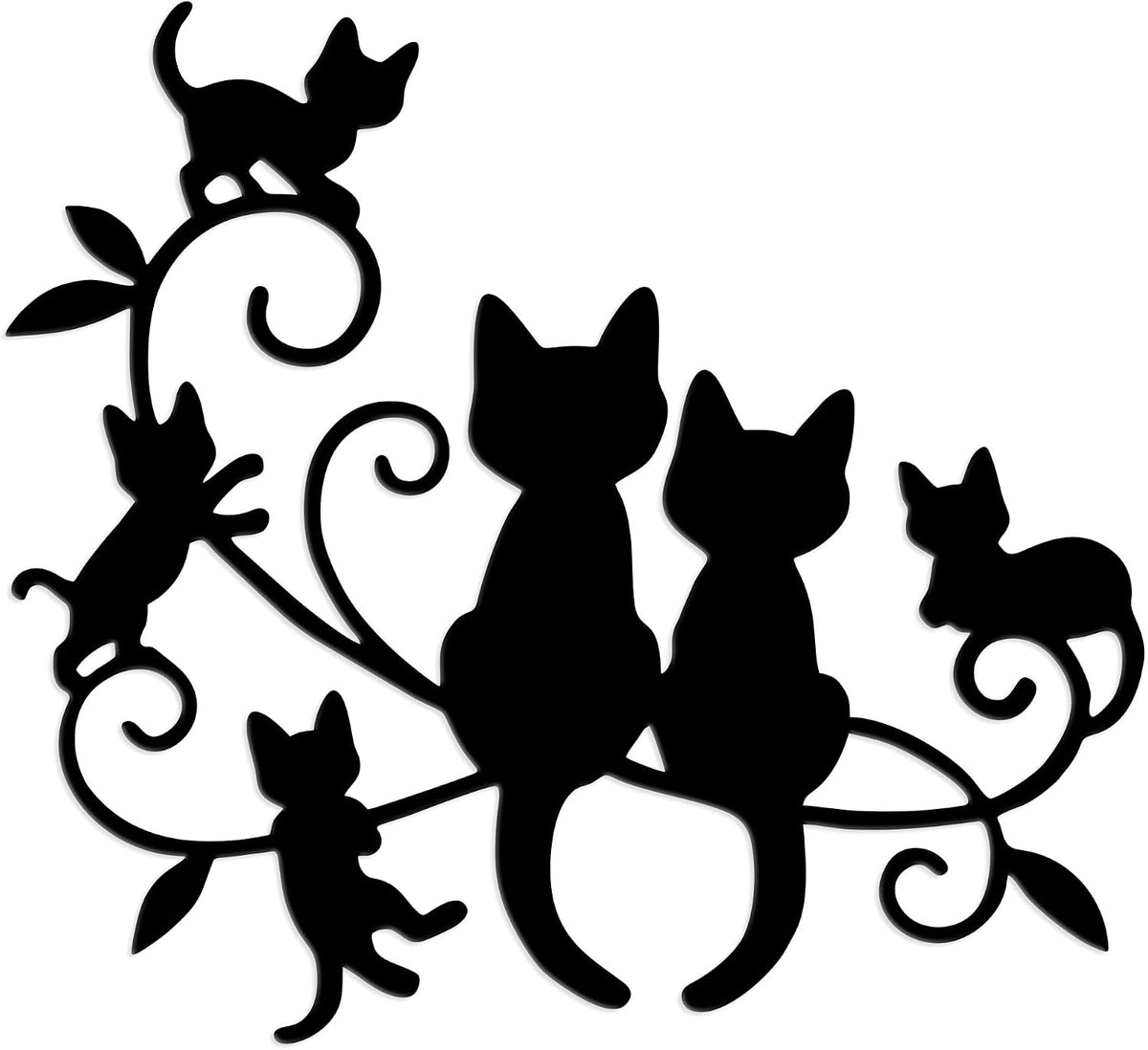 Xedatric Metal Cat Wall Art Silhouette Decor for Home