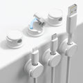 Travel Depot Cable Management Magnetic Snap Organizer, White, 6-Pack, White
