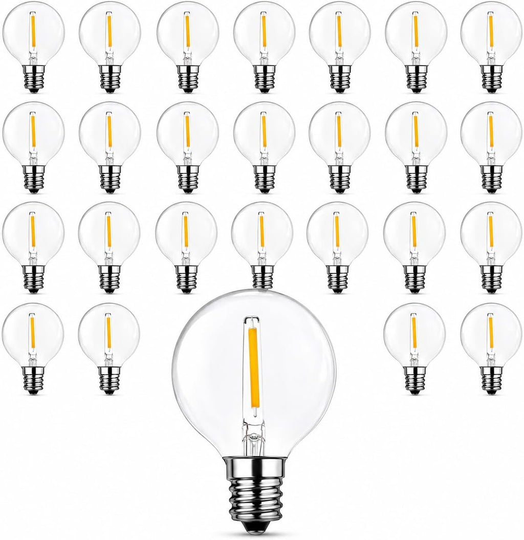 Abeja G40 LED Replacement Bulbs, 0.6W Shatterproof Globe Bulb
