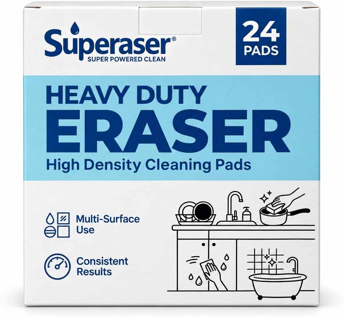 Magic Sponge Eraser, 3X Density Melamine Cleaning Sponges, 24 Pack
