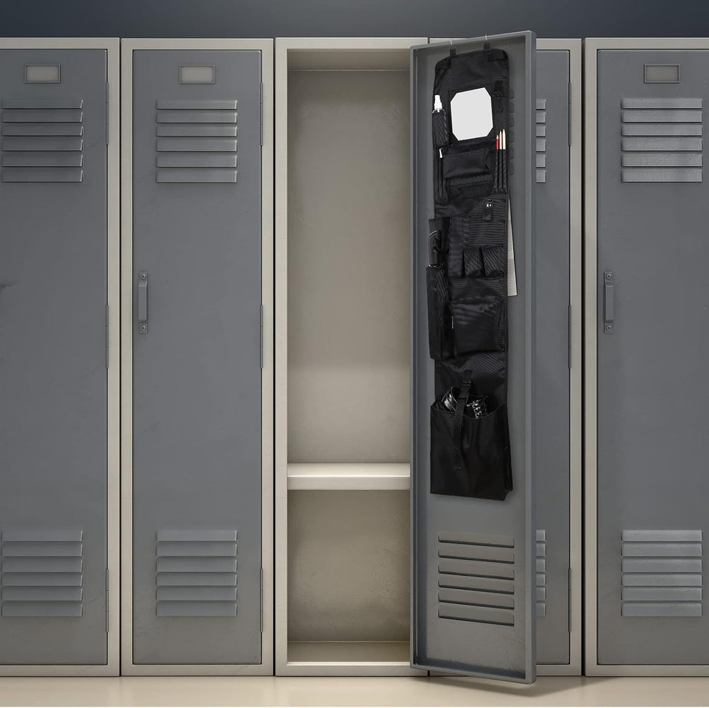 Woanger Locker Organizer Police Locker Hanging Organizer Mirror,Black,1 Pcs