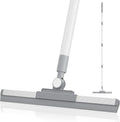 Floor Squeegee with 180° Rotating Head, Squeegee for Floor with 52'' Long Handle, Squeegee Broom, Squeegee for Window Cleaning, Bathroom Tile, Garage Concrete, Deck, Shower Glass, White