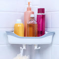 SlipX Solutions Corner Suction Cup Shower Caddy, Holds Up To 22 lbs, White