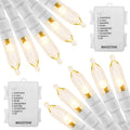 MAGOTAN Battery Operated Christmas Lights - 16ft 50 LED String Lights with Timer, Waterproof, Warm White, 2 Pack for Indoor/Outdoor Wedding Party, Home, Garden
