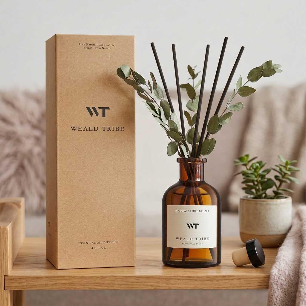 Eucalyptus & Mint Scent Reed Diffuser Set for Bathroom Room Decor