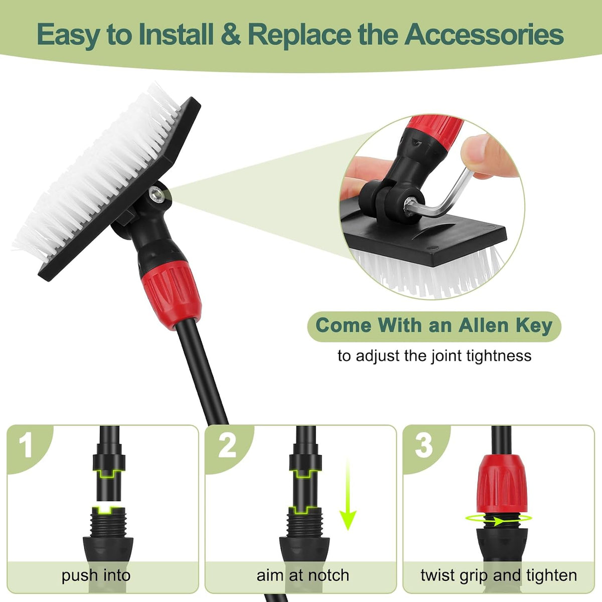 hygger Easy Clean Fish Tank Cleaner, 6 in 1 Aquarium Cleaning Tools Kit with Extendable Handle Algae Scraper Sponge Scrubber Firm Scrub Brush Fish Net Gravel Rake for Acrylic & Glass Tank