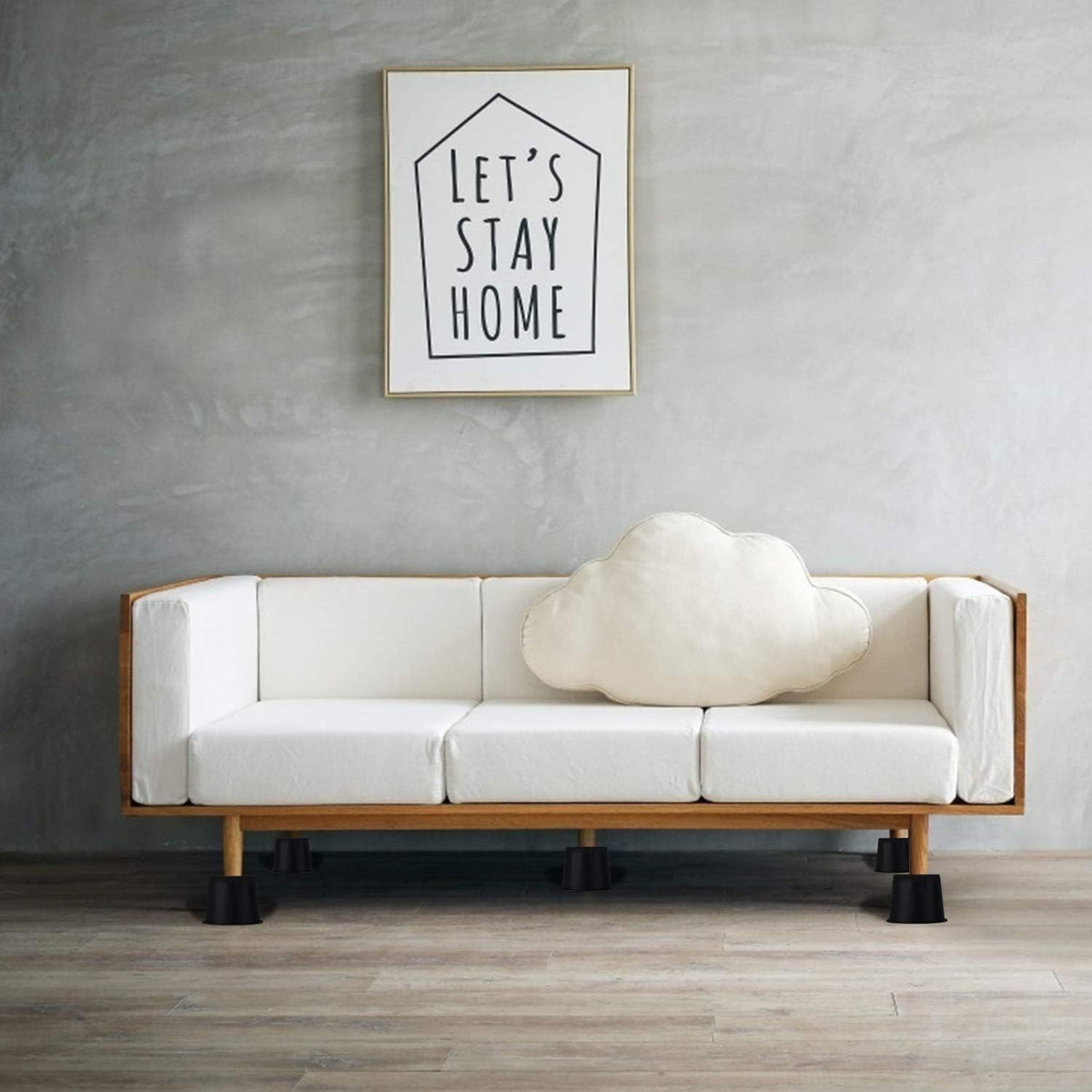 BTSD-home Round Bed Risers 4 Inch