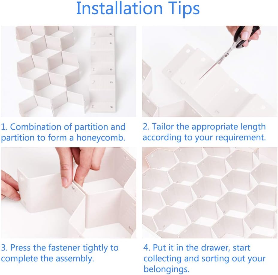 Drawer Divider Organizer Drawer Separator Honeycomb Drawer Divider