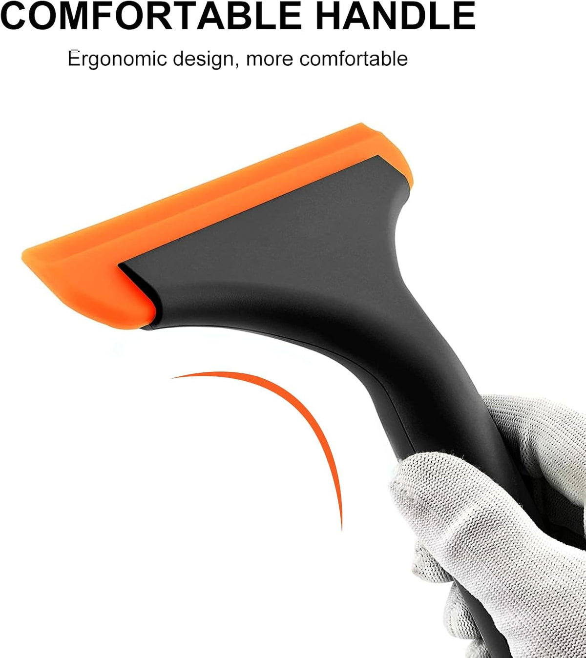 SetSail Shower Squeegee for Glass Doors, Mini Hand Squeegee, Black