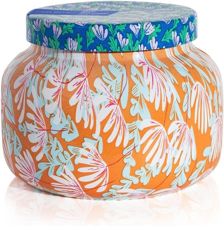 Capri Blue Scented Candles, Pattern Play Glass Jar Candles, Long Lasting Soy Wax Blend, Luxury Home Décor, Notes of Vanilla, Bergamot, & Sandalwood - Gifts for Women (Havana, 19 Oz)