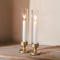 NUPTIO Hurricane Candle Holder for Centerpiece: Gold Taper Candle Holders