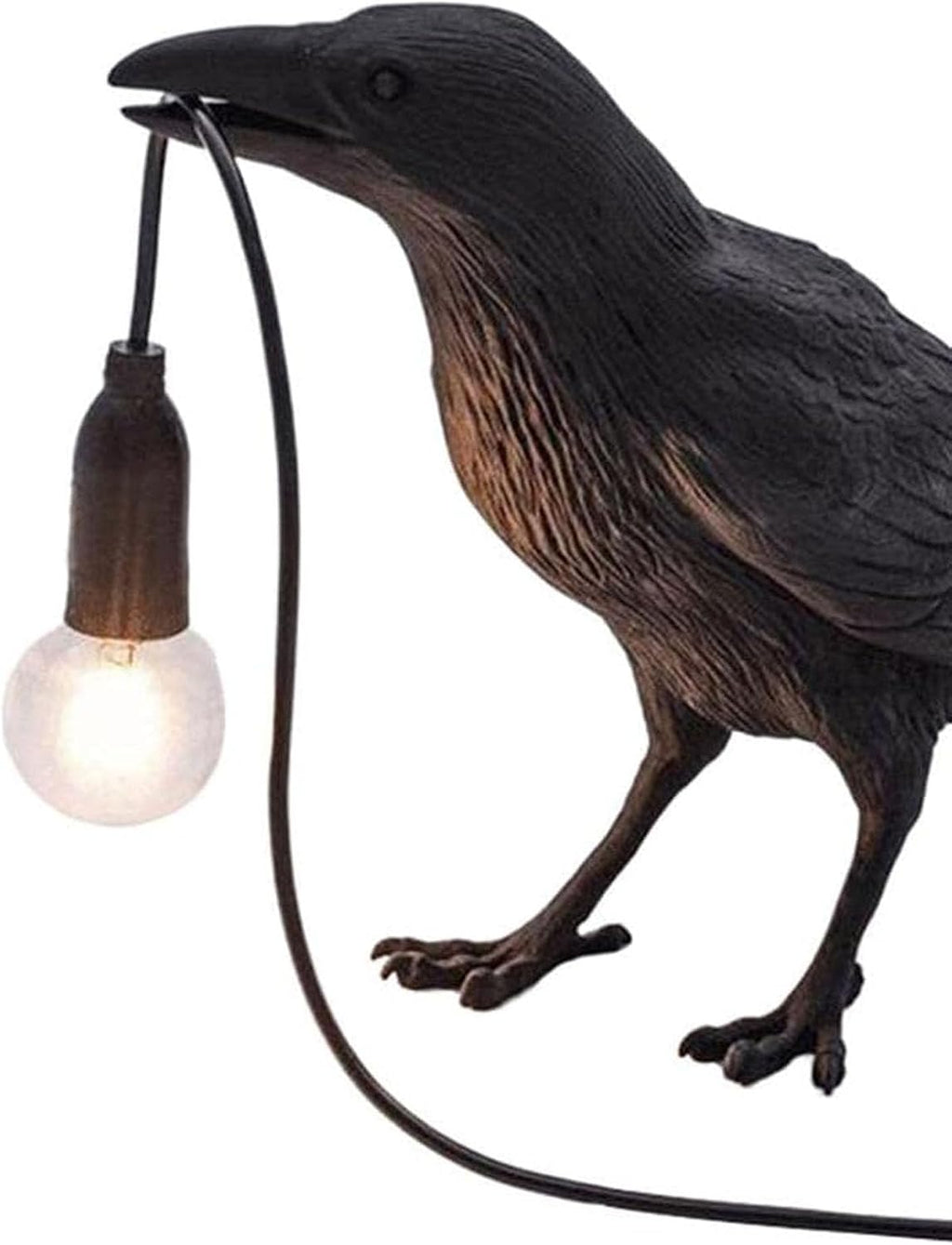 Gothic Raven Table Lamp, Black Lamp with E14 Base