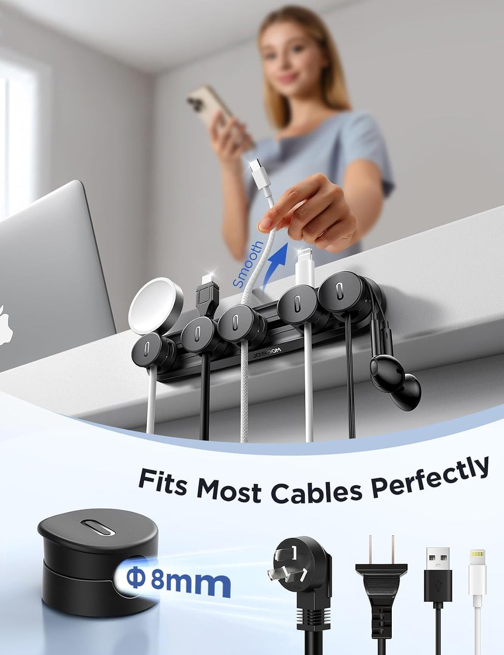 5-in-1 Magnetic Cord Organizer JOYROOM Cable Clips