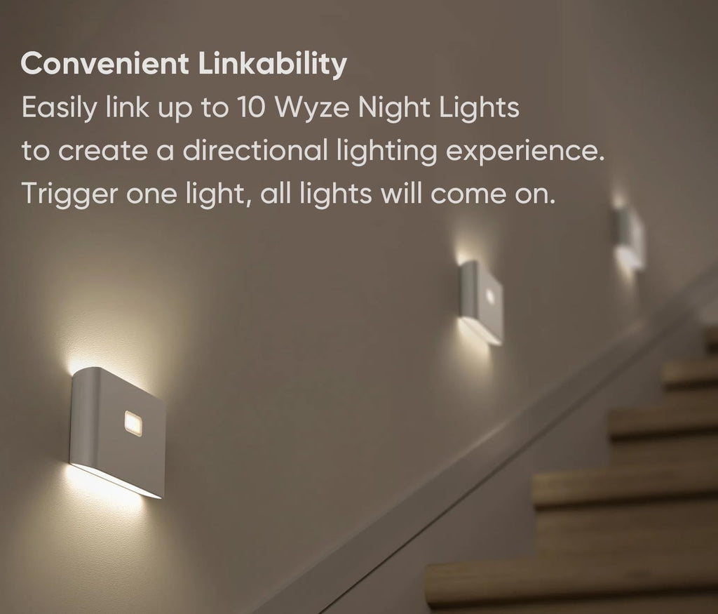 Rechargeable Motion Sensor Magnetic Mount Night Lights, 6 Pack