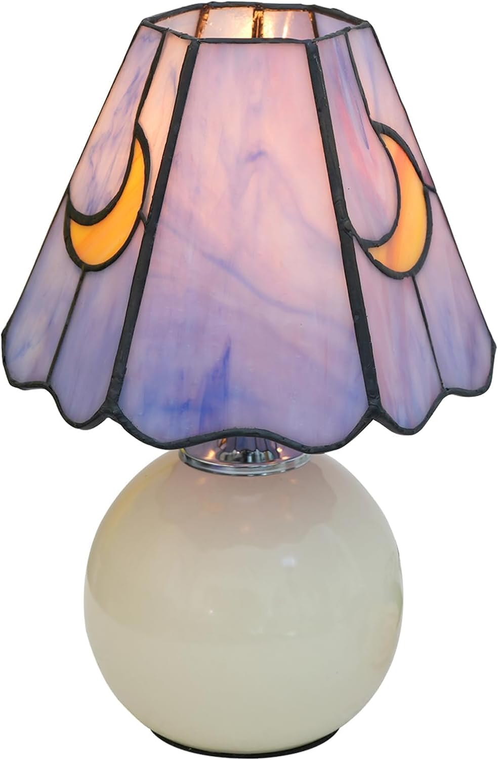 Tiffany Lamp Stained Glass Table Lamp Moon Mushroom Cute Small Bedside lamp Living Room Dining Room Office Decoration Desk lamp Home Decoration Creative Gift Scene Prop