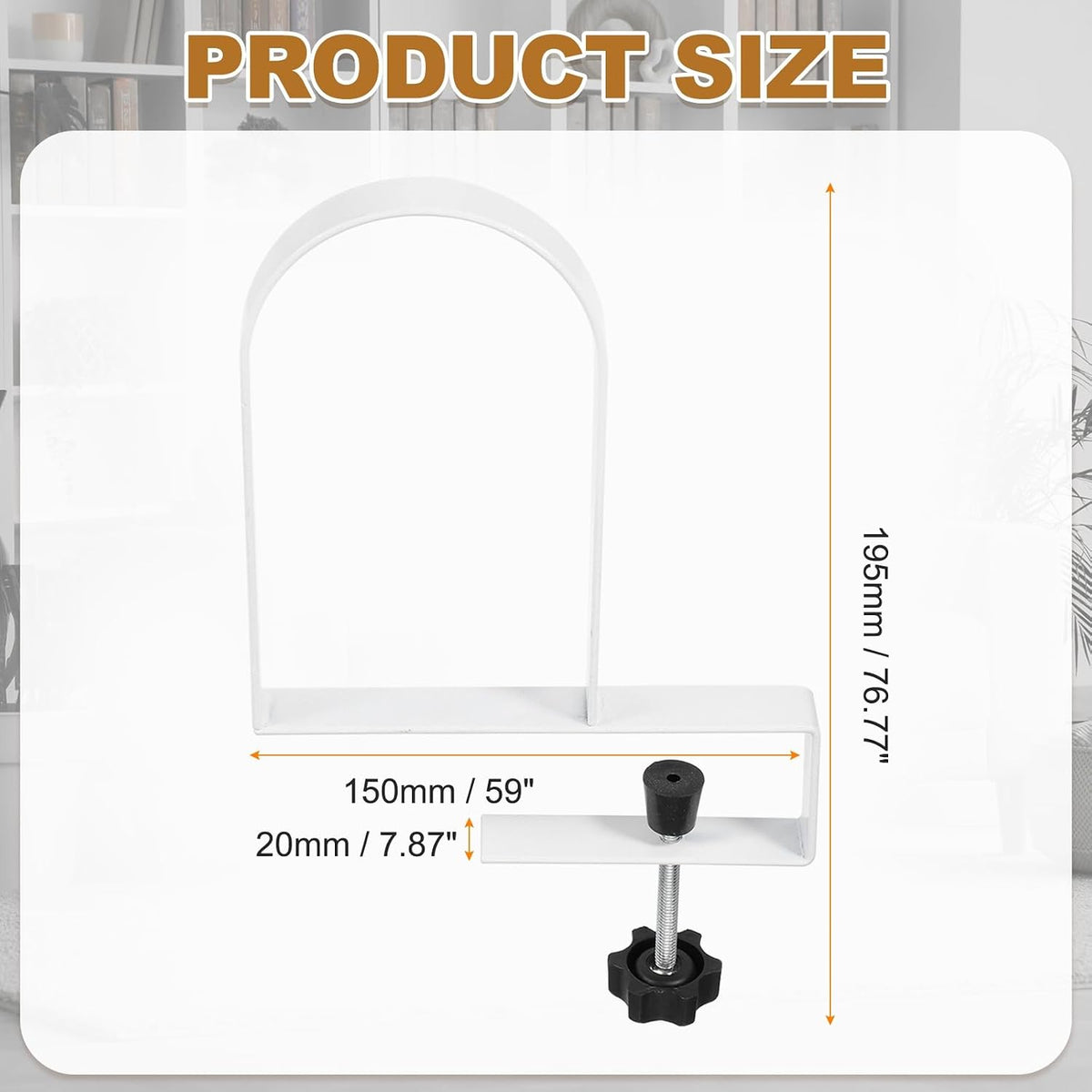 PATIKIL Adjustable Book Ends for Shelves White 2 Pcs