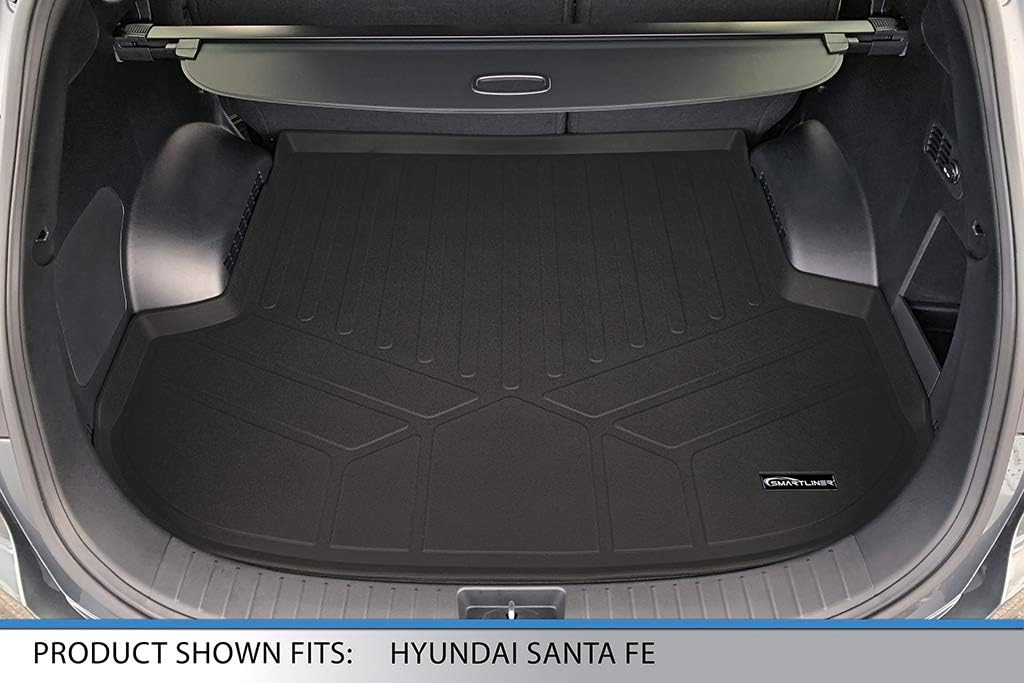 SMARTLINER All Weather Custom Fit Cargo Liner Trunk Floor Mat Compatible with 2019-2020 Hyundai Santa Fe