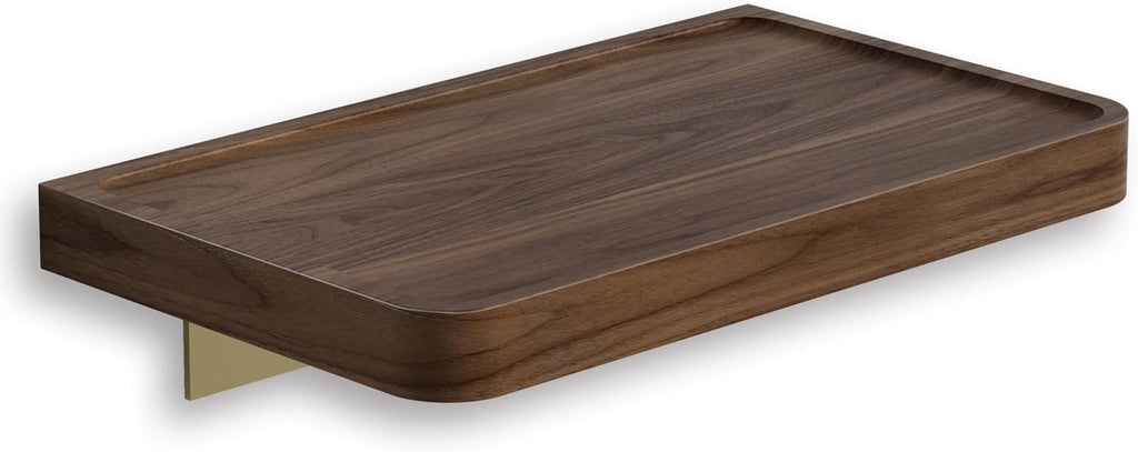 Danpoo 8 Inch Solid Wood Wall Shelf for Storage, Wall Mounted Rustic Walnut Wood Shelves for Bathroom, Living Room, Bedroom and Kitchen