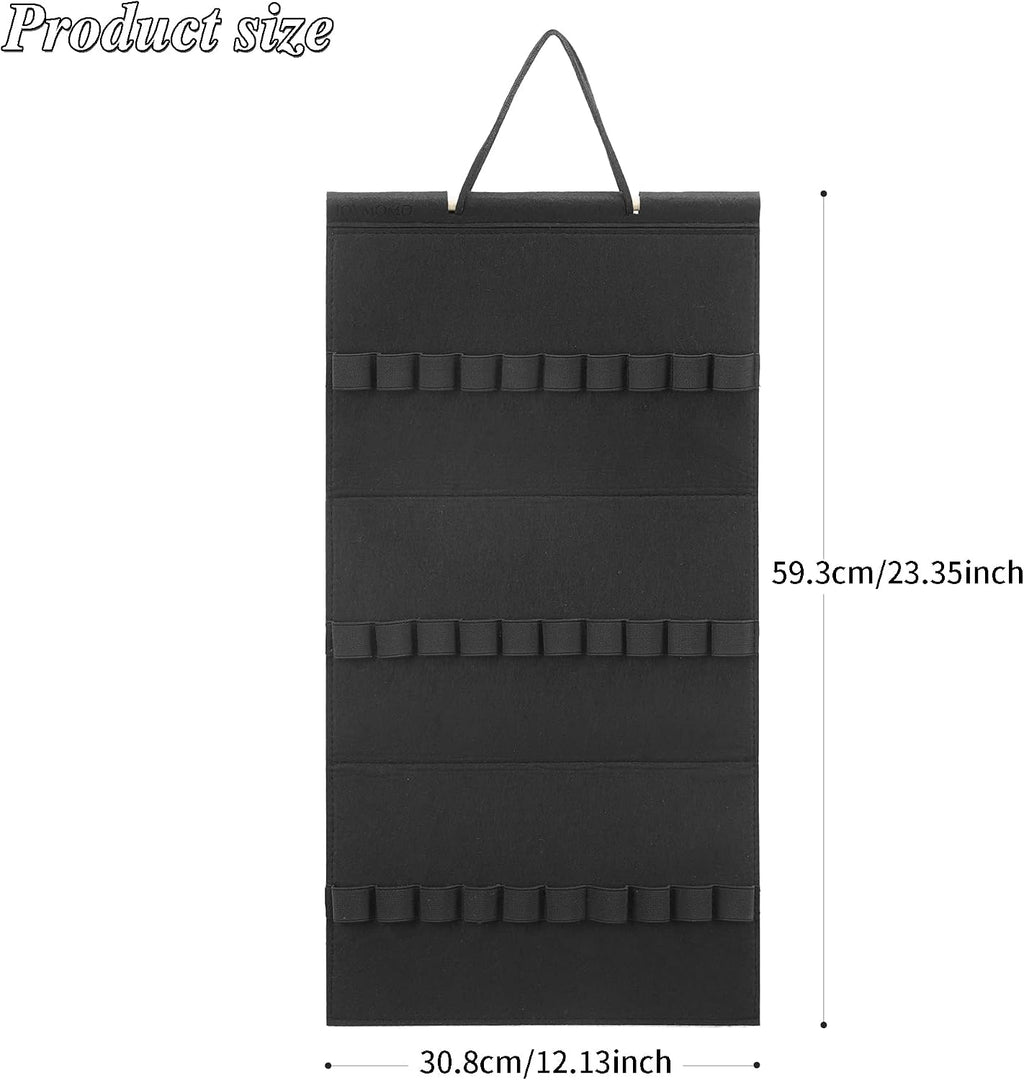 Headband Holder For Girls,Felt Headband Organizer Storage（Black）