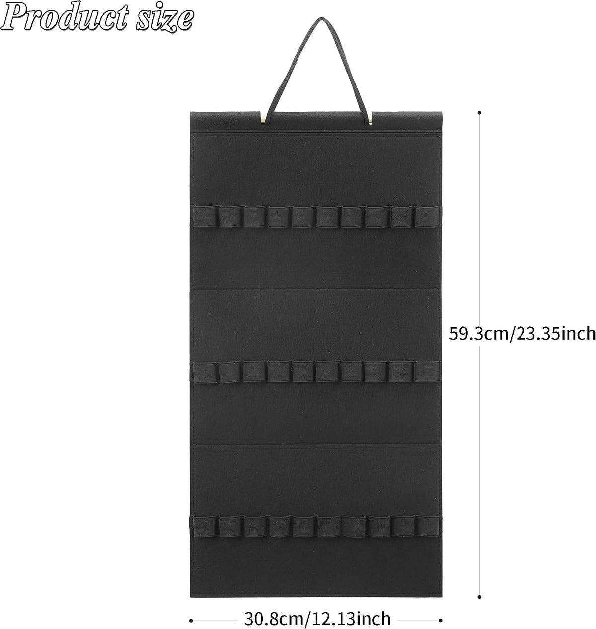 Headband Holder For Girls,Felt Headband Organizer Storage（Black）