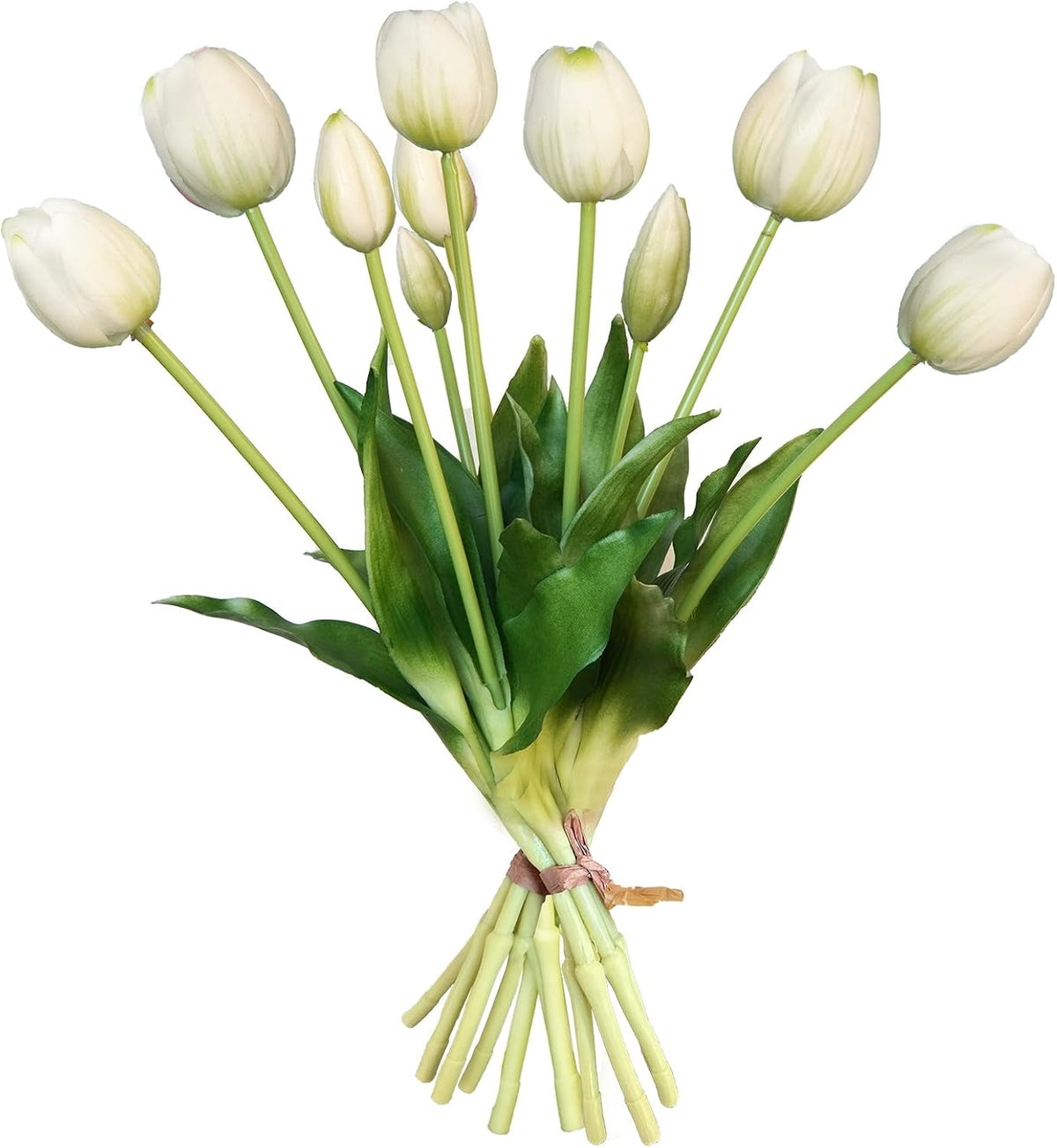 10 Pcs Fake Tulips Tulips Artificial Flowers(White)