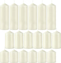 18-Pack Ivory White Pillar Candles Bulk Set, 2x3, 2x4, 2x6 Inch