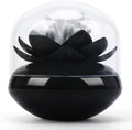 Bloss Lotus Cotton Swab Holder, Qtip Dispenser, Toothpicks Container-Black