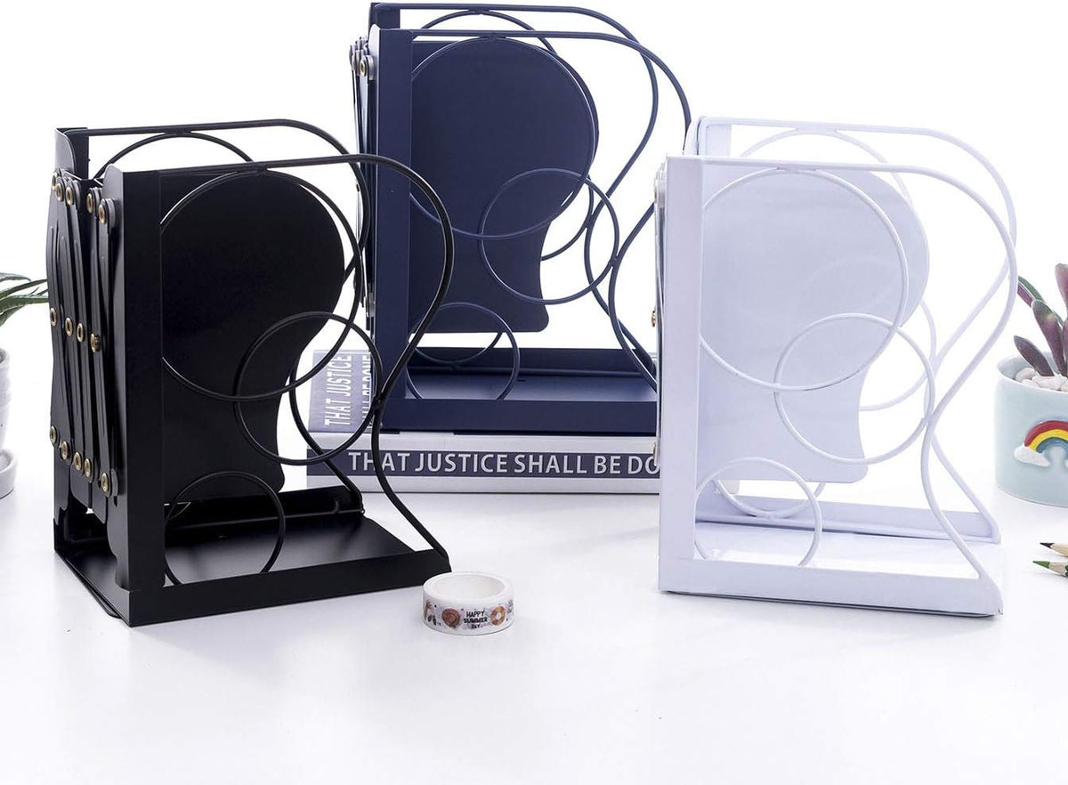 Adjustable Bookends Metal Book Ends for Heavy Book Holder