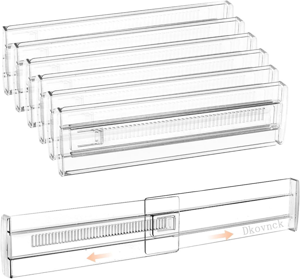 Adjustable Drawer Dividers 11.3-20in Organizer for Dresser (6)