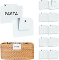 Storage Bin Label Holders Clip-On – 10 Pack Metal Basket Labels for Pantry, Baskets, Shelves & Organization Bins, 3.5” x 2.5
