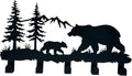 Metal Bear Coat Hooks - Animal Theme Wall Art Decor and Key Holder, Hangers for Clothes, Hat, and Backpack, Home Storage Decor for Entryway, Hallway, Office, Kitchen, and Living Room