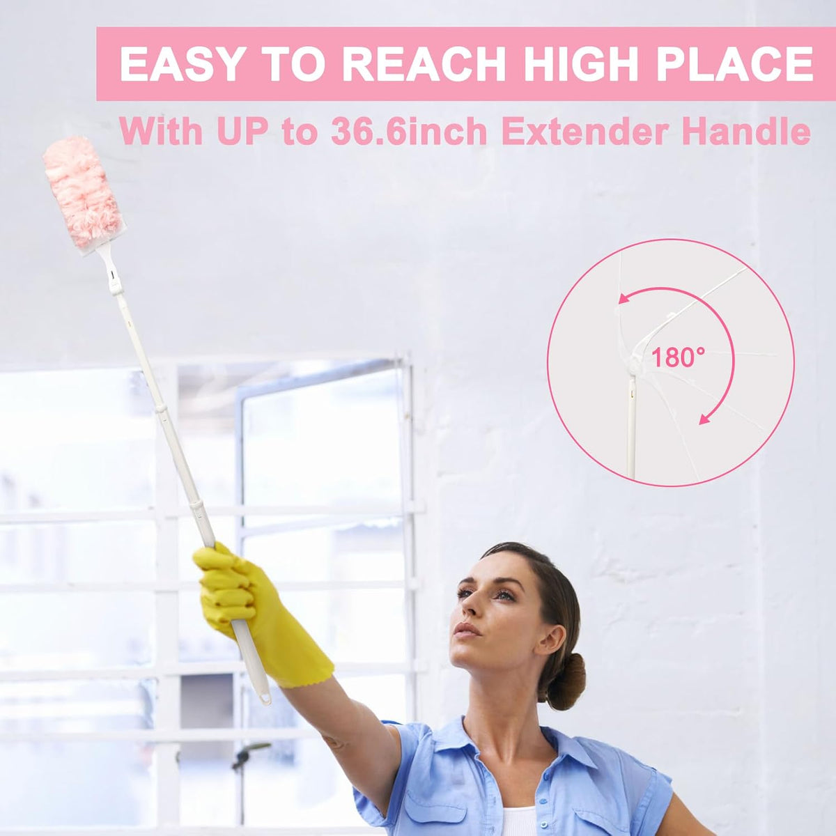 KeFanta Duster Refills Kit with 3ft Extended Handle,Short Handle,30 Refills